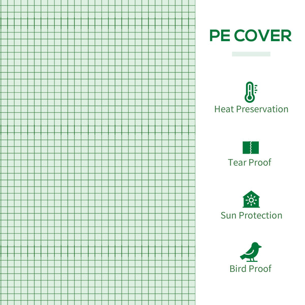 6.6' x 2.5' x 5.5' Walk-in Greenhouse Patio Hot House Plants Flowers Herbs Tomato Grow with Steel Frame Door Window Garden Balcony Patio Green