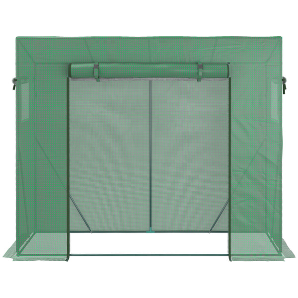 6.6' x 2.5' x 5.5' Walk-in Greenhouse Patio Hot House Plants Flowers Herbs Tomato Grow with Steel Frame Door Window Garden Balcony Patio Green