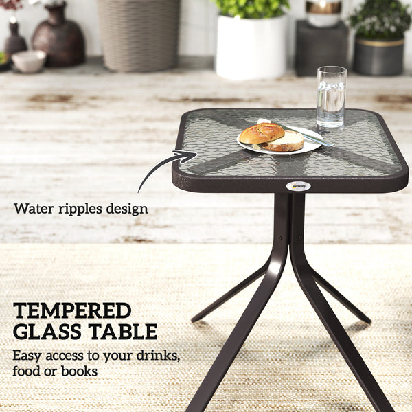 3 Piece Outdoor Glider Chair with Coffee Table Bistro Set, 2 Patio Rocking Swing Chairs with Breathable Sling Fabric, Glass Tabletop, for Backyard, Garden and Porch, Gray