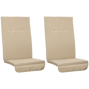 Outsunny 84A-052 Series Outdoor Porch Swing Cushions with Seat & Tufted Back, Backrest Ties, Set of 2 Replacement Cushions for Patio Furniture, Beige