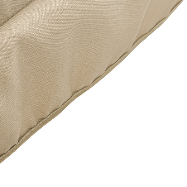 Outsunny 84A-052 Series Outdoor Porch Swing Cushions with Seat & Tufted Back, Backrest Ties, Set of 2 Replacement Cushions for Patio Furniture, Beige