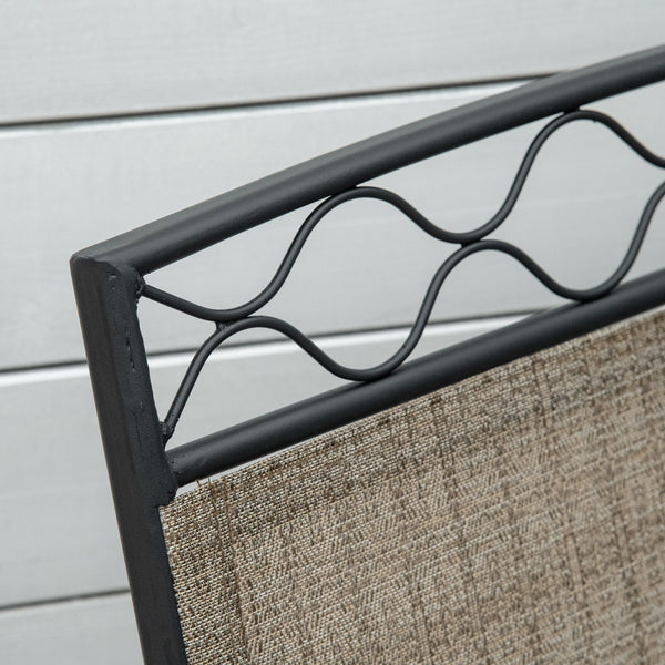 Double Outdoor Glider Chair, 2 Seater Patio Rocking Chairs, Swing Bench with Tempered Glass Table, Breathable Mesh Fabric for Backyard, Garden, Porch, Brown