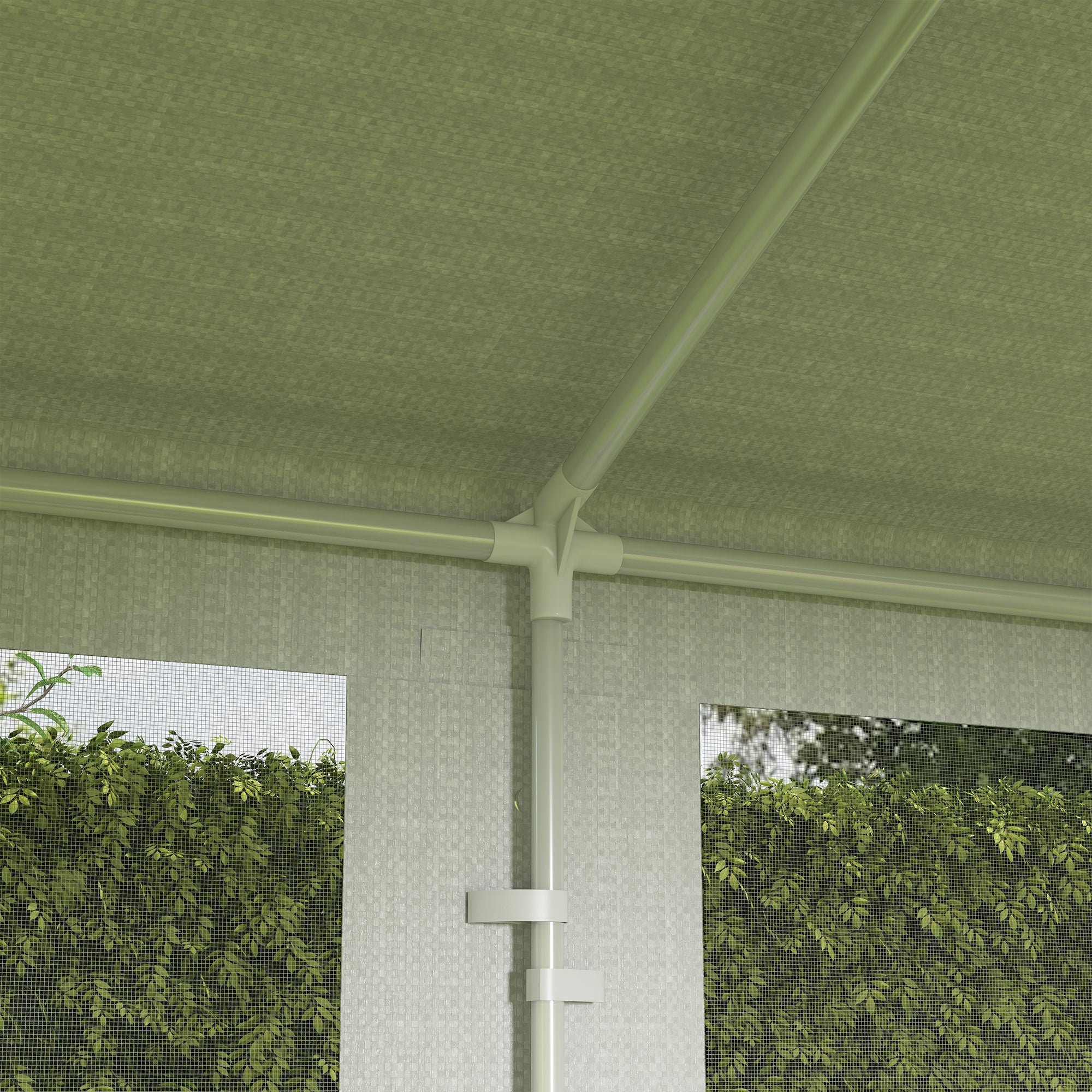 ひな Outsunny 10' x 28' Party Tent, Wedding Canopy with Removable
