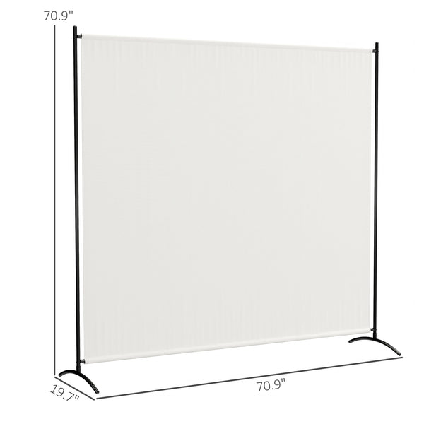 Single Panel Outdoor Privacy Screen, 5.9FT Tall Room Divider with UPF30+ Protection, Freestanding Privacy Panel Partition with Stable Base for Indoor Outdoor Use, Beige