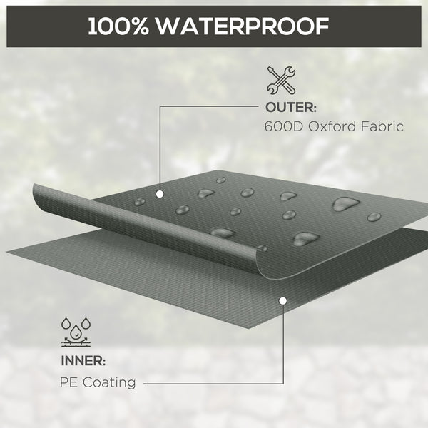 Patio Furniture Covers, Waterproof, Windproof and Anti-UV 300D Oxford Fabric Large Outdoor Furniture Cover for Outdoor Sectional Sofa Set, 97" x 65" x 26", Dark Grey