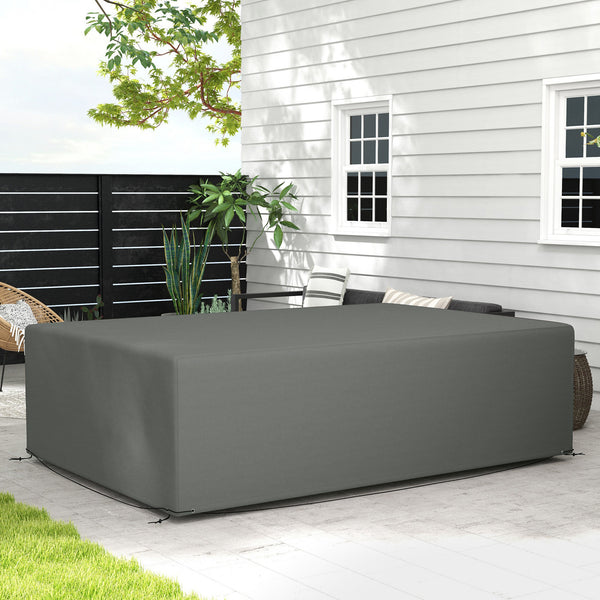 Patio Furniture Covers, Waterproof, Windproof and Anti-UV 300D Oxford Fabric Large Outdoor Furniture Cover for Outdoor Sectional Sofa Set, 97" x 65" x 26", Dark Grey