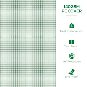 7' x 3' x 2' Portable Mini Greenhouse, Tunnel Growing Tent Plants Flower Warm House with 5 Mesh Windows and Steel Frame, for Garden, Patio, Backyard, Green