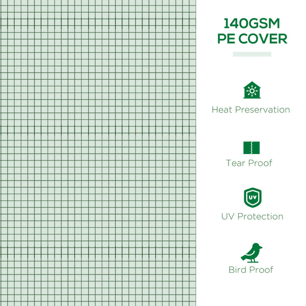 7' x 3' x 2' Portable Mini Greenhouse, Tunnel Growing Tent Plants Flower Warm House with 5 Mesh Windows and Steel Frame, for Garden, Patio, Backyard, Green