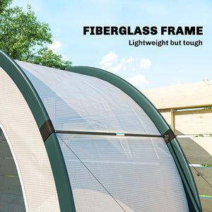 Foldable Small Greenhouse, Portable Green House with Zipper Door, PE Base, Mini Greenhouse for Garden Patio, 200 x 80 x 164 cm, Green