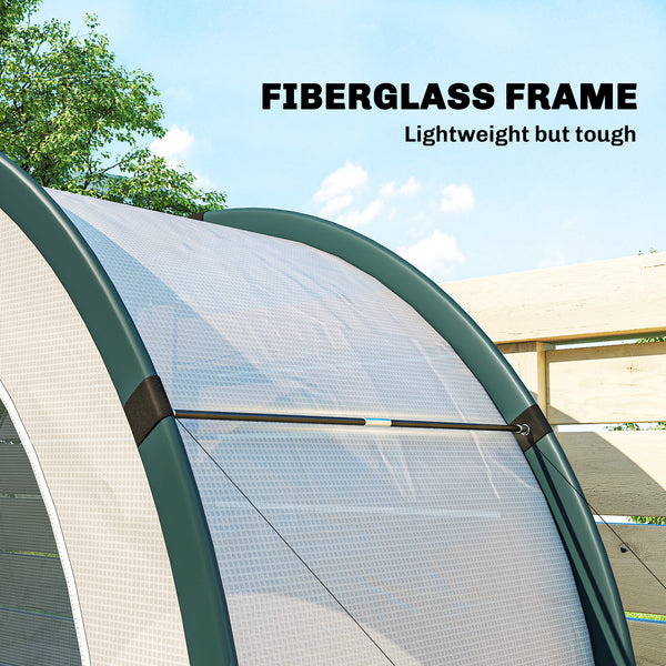 Foldable Small Greenhouse, Portable Green House with Zipper Door, PE Base, Mini Greenhouse for Garden Patio, 200 x 80 x 164 cm, Green