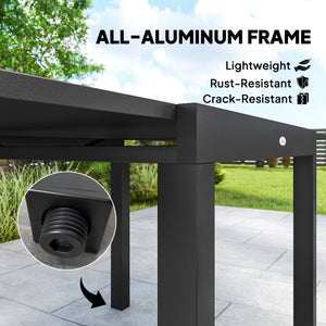 7 Pieces Outdoor Dining Set, Aluminum Patio Table and Chairs Set for 6 with Extendable Slatted Tabletop and Stackable Chairs, All-Weather Patio Dining Table and Chairs