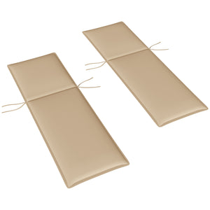 Outdoor Lounge Chair Cushion Set of 2, UPF50+ 200gsm Fabric and 25D High-Density Foam, Foldable Patio Chaise Lounge Cushion Set, Fade Resistant for Lawn Pool, 76" x 23", Beige