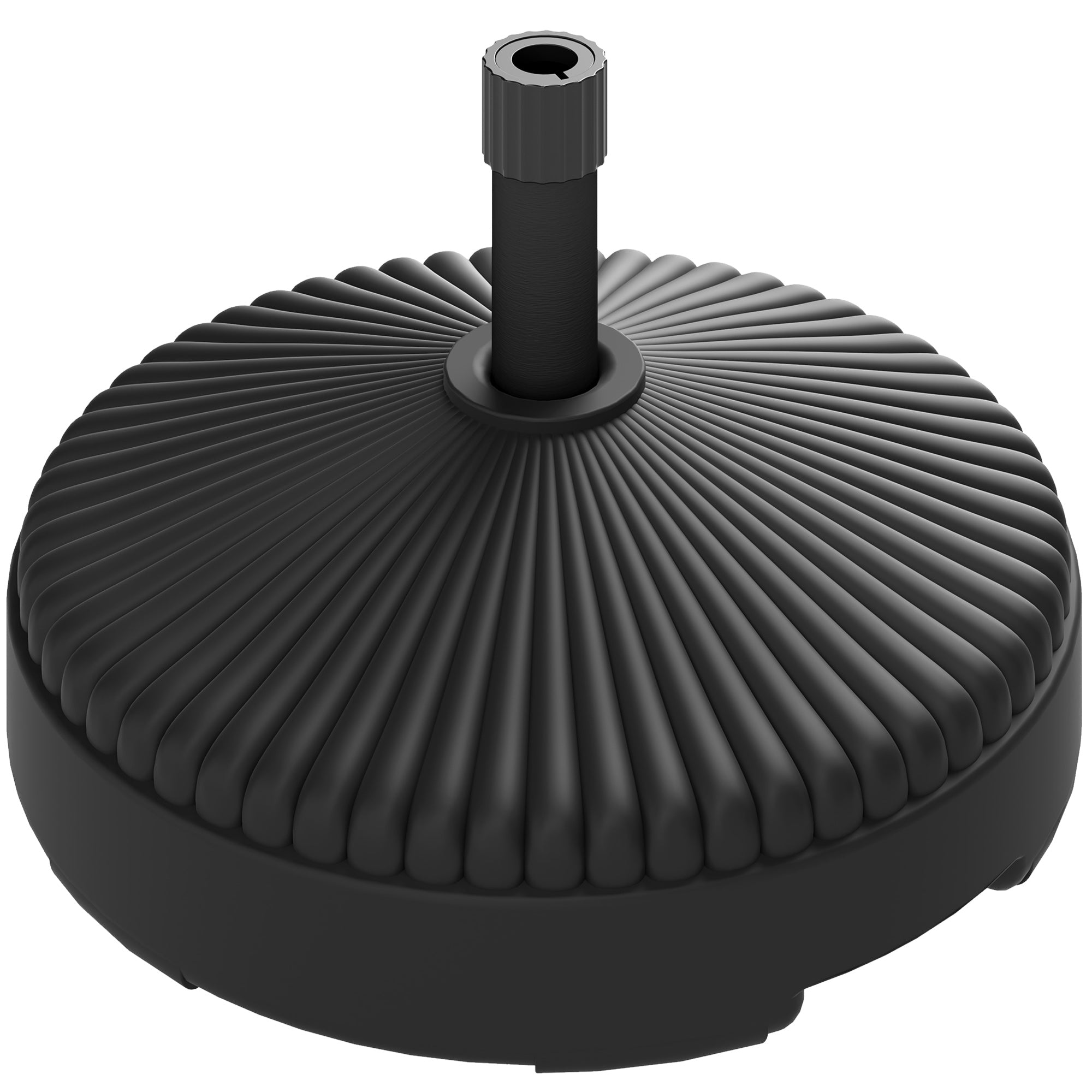 Outsunny Round Patio Umbrella Base Holder, Heavy Duty Outdoor Umbrella Stand Base, Filled Up to 62lbs with Stand or 51lbs with Water for Garden, Pools