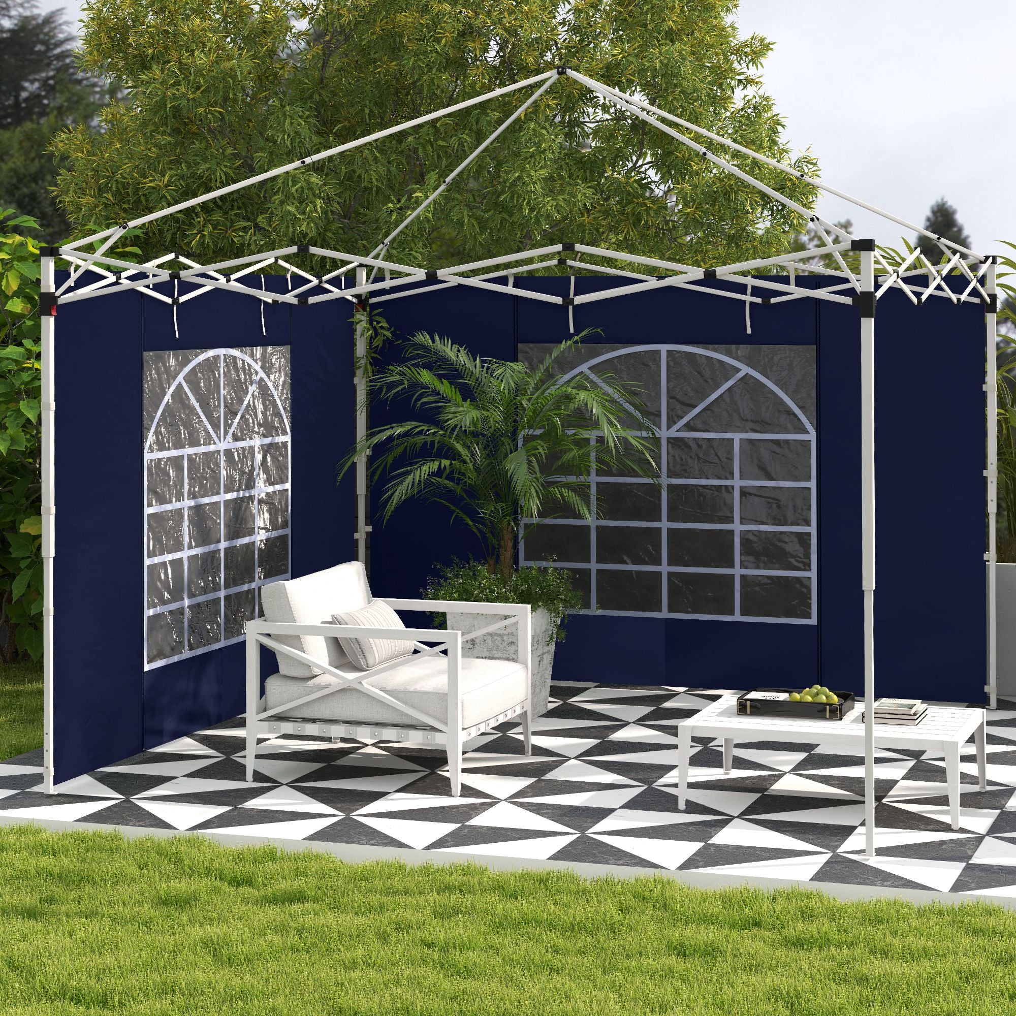 Gazebo Side Panels with Windows and Doors, for 3x3(m) or 3x6m Pop