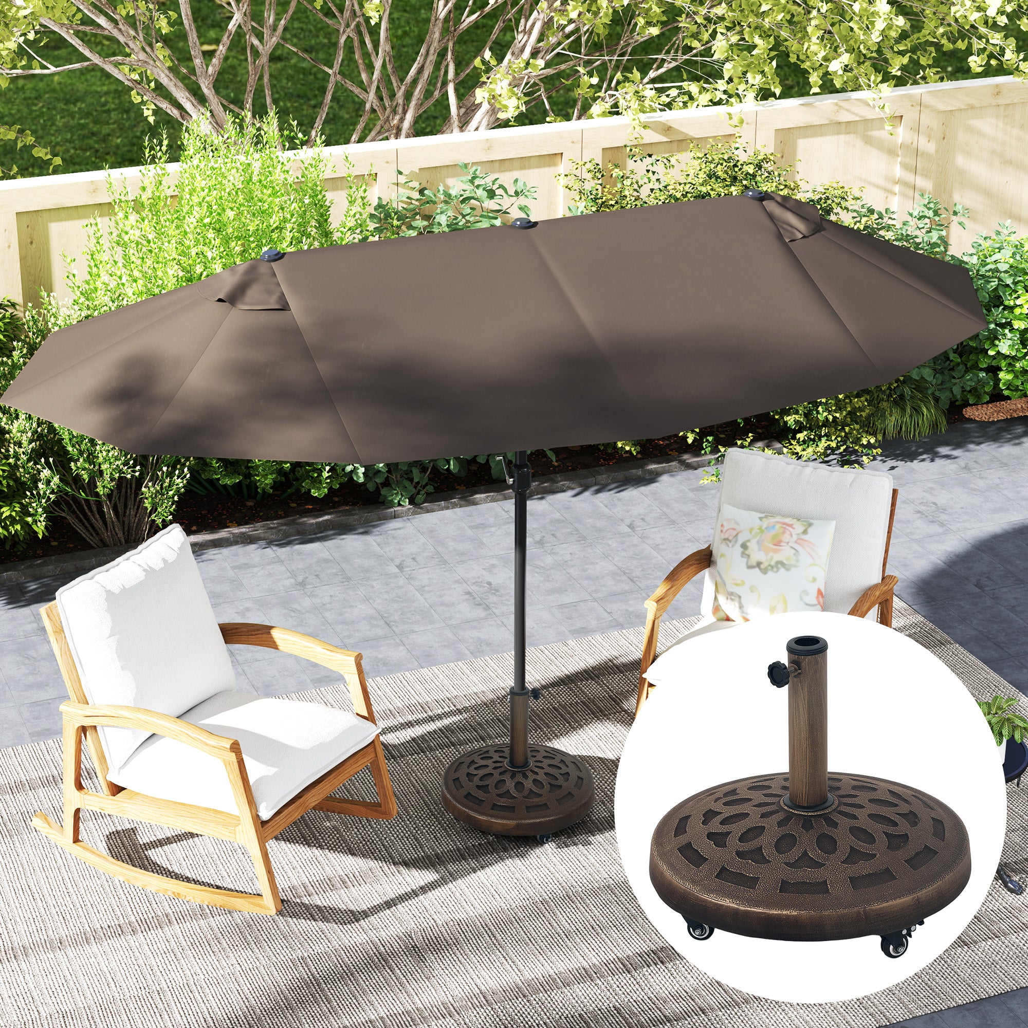 bronze patio umbrella stand Leigh Country TX 94138 Base it blends timeless style with practical functionality Treasure Garden 50 lb Classic