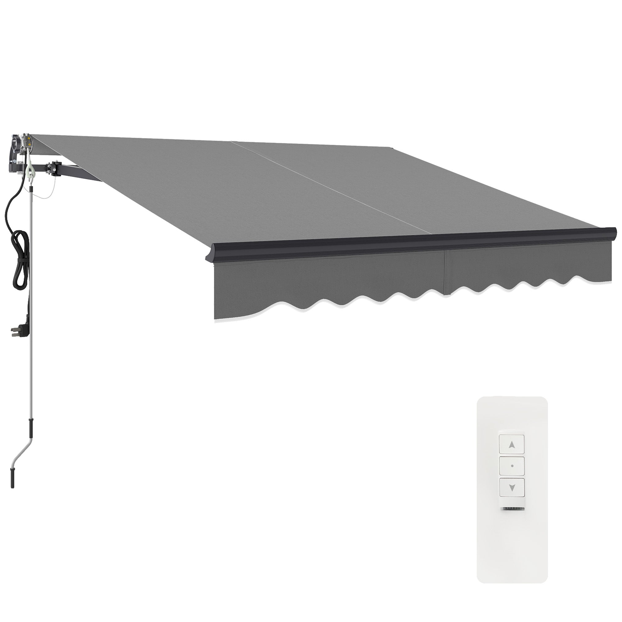 2.5 x 2m Electric Awning with Remote Controller, Aluminium Frame DIY ...
