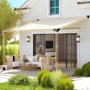 Pergola Kit, 15° Slanted Roof Pergola Bracket Kit with 2 3-Way Corner Brackets, 2 Post Bases, 2 Wall Mounts for 4"x 4" (Actual 3.6" X 3.6") Lumber, 6 PCS DIY Hardware with Screws, Black