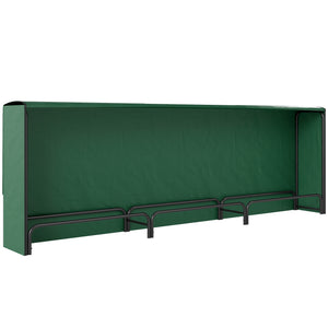 10 ft Firewood Rack with Waterproof Cover, Heavy Duty Metal Log Store Indoors with Steel Chains, Log Storage Holder for Outdoor Indoor Fireplace, Dark Green