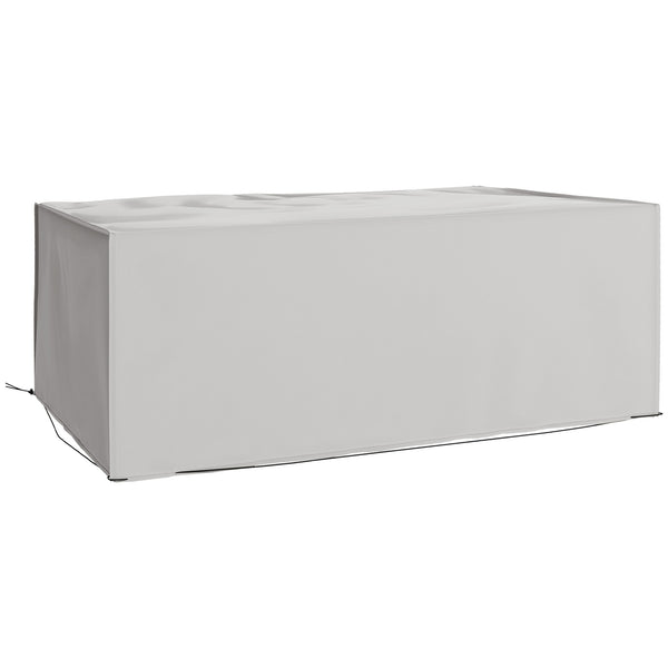 600D Oxford Table Set Cover Outdoor Garden Rattan Furniture Protection Cover Protector Waterproof Anti-UV, Grey, 210 x 140 x 80cm