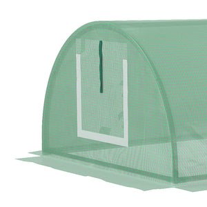 7' x 3' x 2' Portable Mini Greenhouse, Tunnel Growing Tent Plants Flower Warm House with 5 Mesh Windows and Steel Frame, for Garden, Patio, Backyard, Green