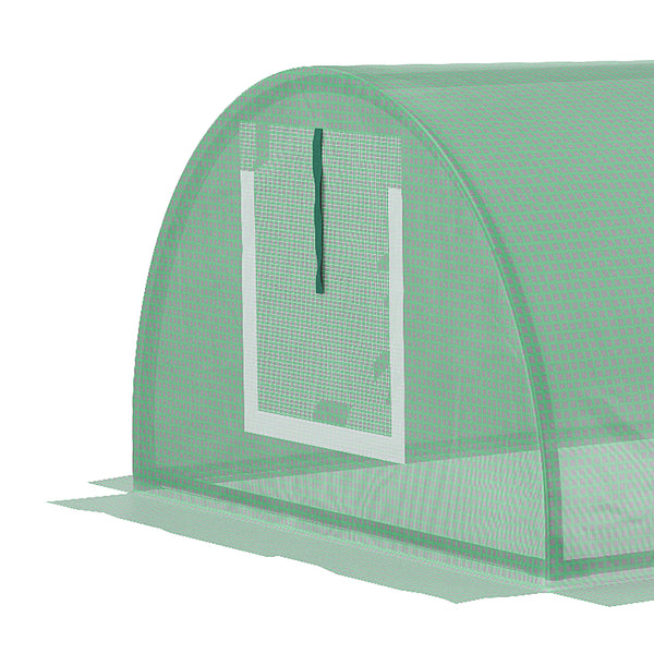7' x 3' x 2' Portable Mini Greenhouse, Tunnel Growing Tent Plants Flower Warm House with 5 Mesh Windows and Steel Frame, for Garden, Patio, Backyard, Green