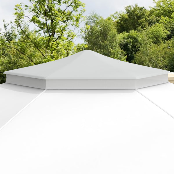 13' x 13' Pop Up Gazebo, Hexagonal Canopy Shelter with 6 Zippered Mesh Netting, Event Tent with Strong Steel Frame for Patio Backyard Garden Wedding Party, Gray