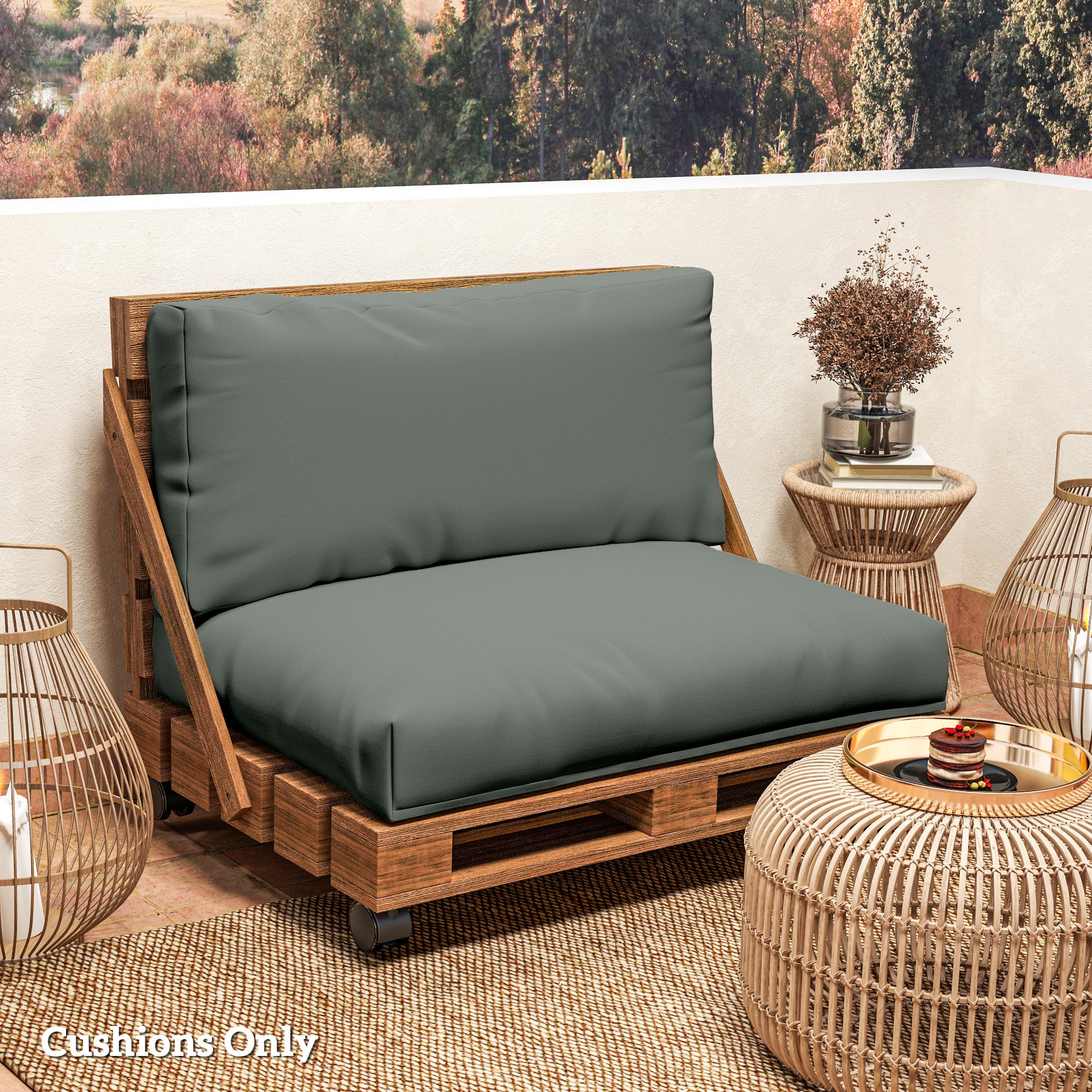 Outdoor Pallet Euro Pallet Seat Pad Luxury Pallet Cushions Euro