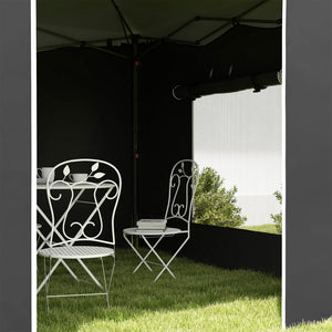 Outsunny 9.7' x 9.7' Pop Up Canopy with Sidewalls, Portable Canopy Tent with 2 Mesh Windows, Reflective Strips, Carry Bag for Events, Outdoor Party, Vendor Canopy, Black