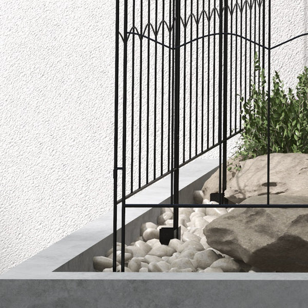 Garden Fence, 4 Pack Steel Fence Panels, 11.4' L x 43" H, Rust-Resistant Animal Barrier, Decorative Border Flower Edging for Yard, Patio, Outdoor Decor, Wave