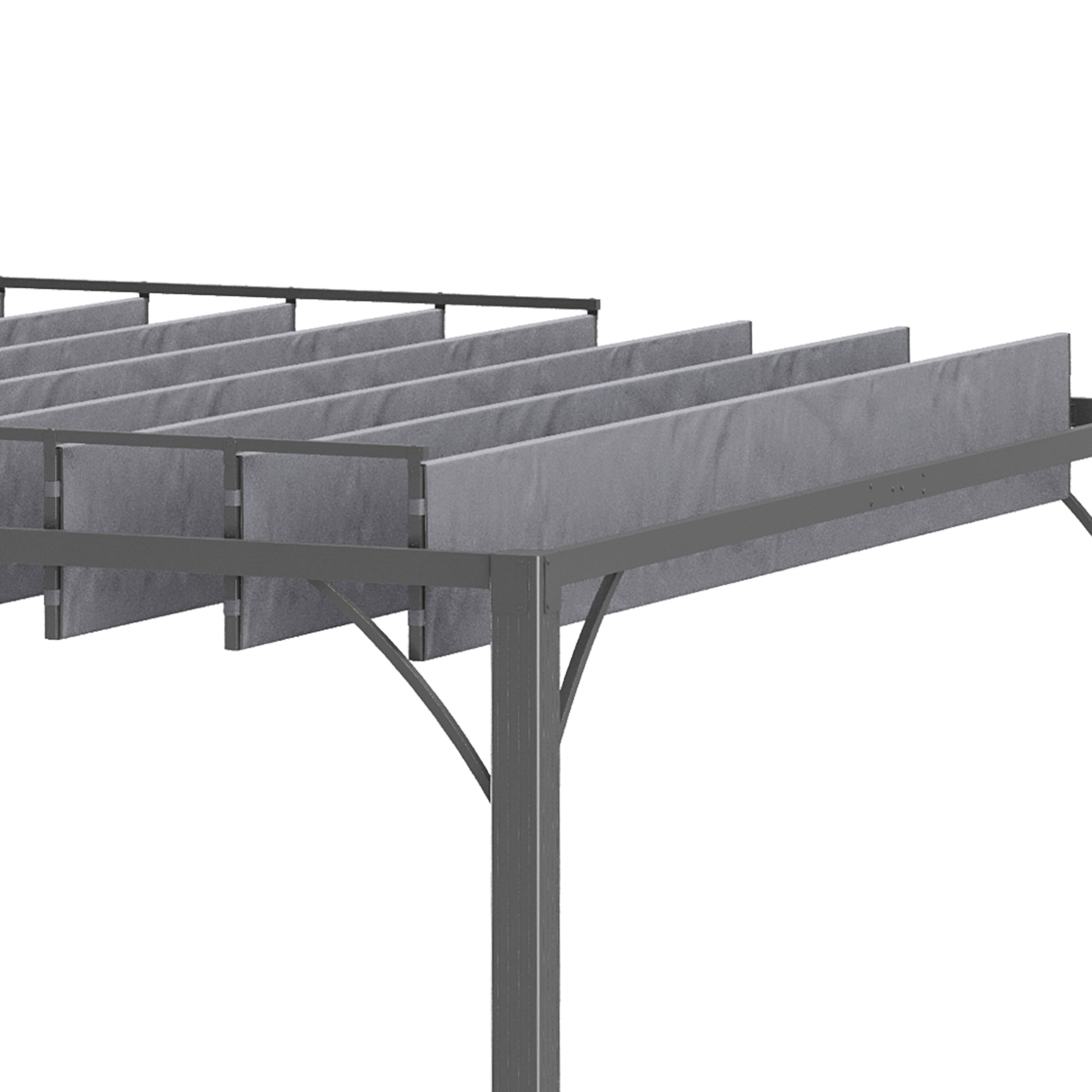 sun^⁠_⁠^ Outsunny 12.8' x 9.7' Outdoor Pergola with Retractable Roof and