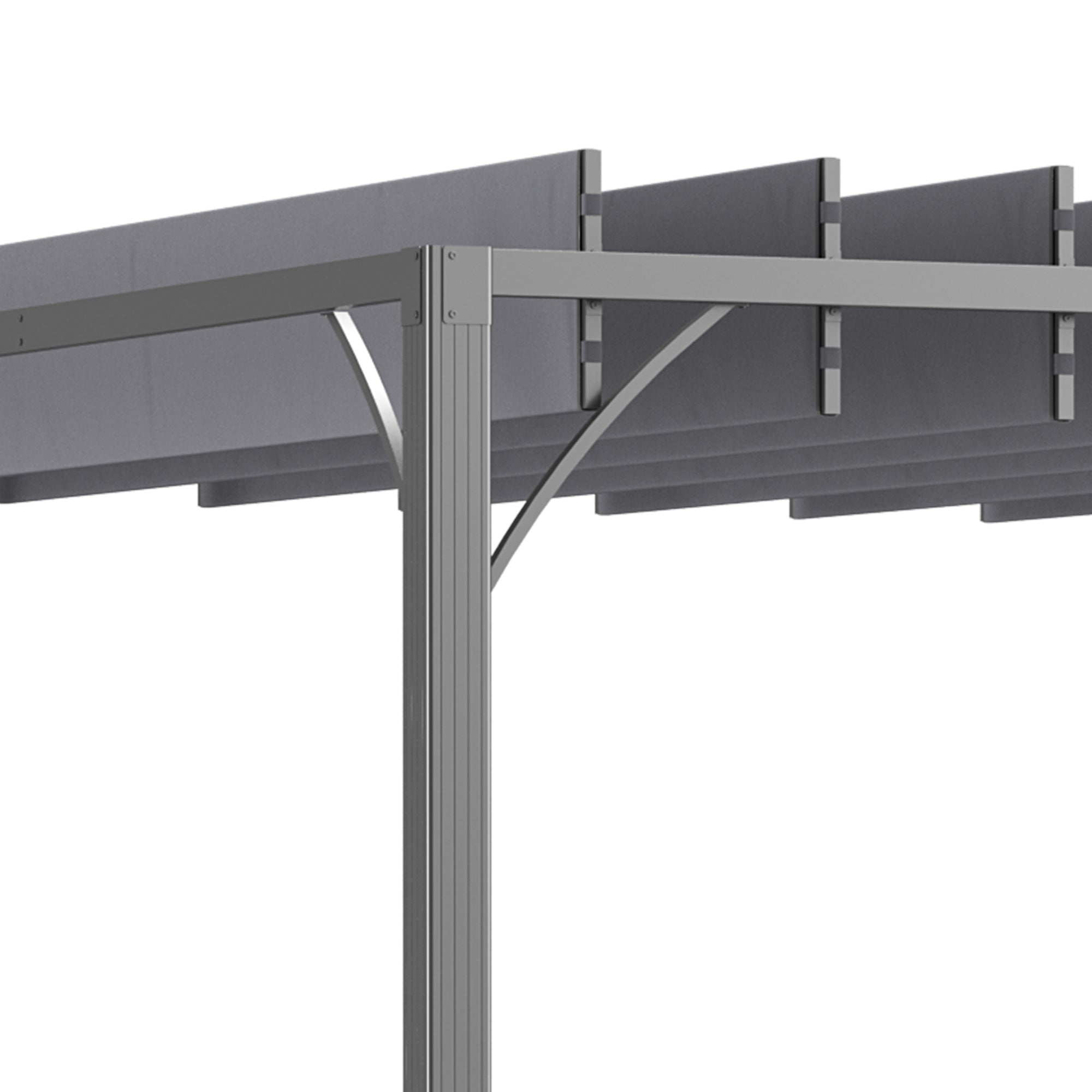 Outsunny 12.8' x 9.7' Outdoor Pergola with Retractable Roof and
