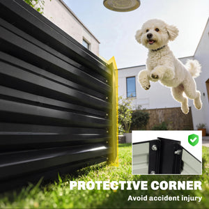 Galvanized Raised Garden Bed, 8 x 2.6 x 1.5ft Rectangular Planter Box, Reinforced Outdoor Raised Bed with Open Bottom for Vegetables, Flowers, Herbs, Black