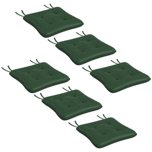 6-Piece Patio Chair Cushions Pillows, Seat Replacement Patio Cushions Set with Ties, Button Tufted for Indoor Outdoor Garden Furniture, Dark Green