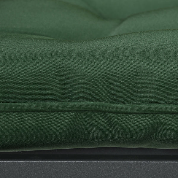 6-Piece Patio Chair Cushions Pillows, Seat Replacement Patio Cushions Set with Ties, Button Tufted for Indoor Outdoor Garden Furniture, Dark Green