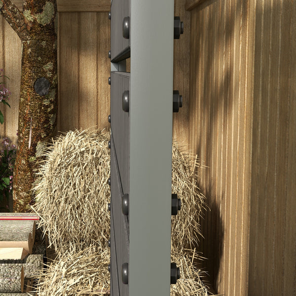 Raised Garden Bed with Trellis for Climbing Plants, 35.6" x 15" x 70.9" Planter Box with Self Draining Gap, Freestanding Trellis Planter for Outdoor, Patio, Dark Grey