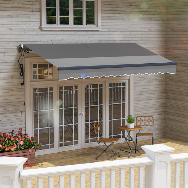 Outsunny 3.5 x 3m Electric Awning with Remote Controller for Garden ...