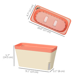 6 Pack Self Watering Planter Box, 10.5 Inch Outdoor Flower Pots with Water Level Indicator, Plastic Planter Pots for Herbs, Vegetables, Flowers, Succulents Plants