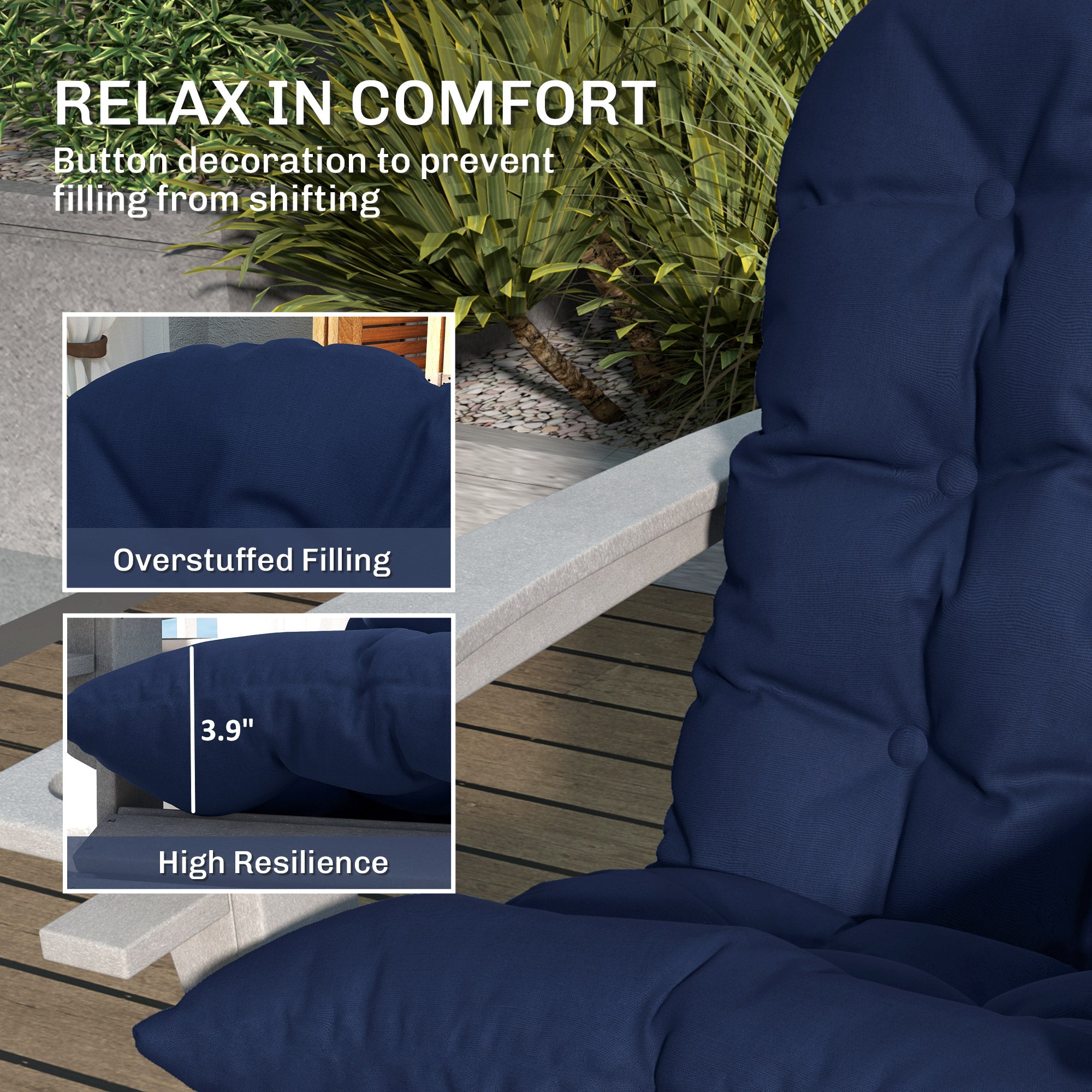 Patio Cushions Unimatta Outdoor Patio Chair Cushions Set, 22