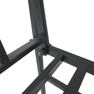 Garden Bench, 2 Seater Outdoor Patio Bench, Metal Garden Loveseat with Arch for Vines and Climbing Plants for Outdoor Space, Black