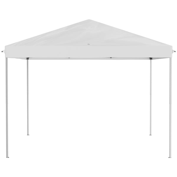 Outsunny 10' x 10' Pop Up Canopy Tent with Netting, Instant Gazebo, Screen House Room with Carry Bag, Height Adjustable, for Outdoor, Garden, Patio, Camping, Cream White