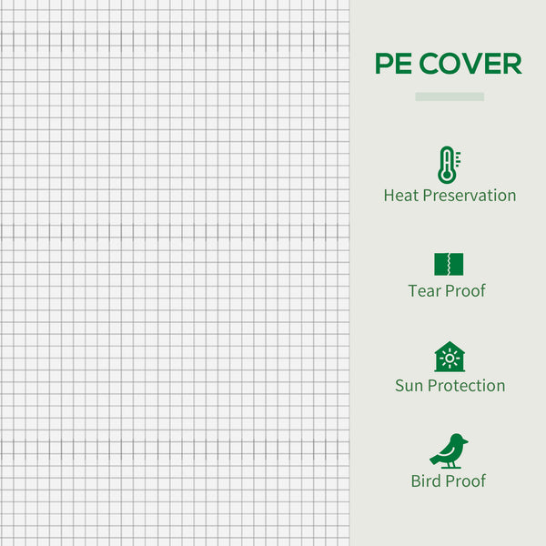 6.6' x 2.5' x 5.5' Walk-in Greenhouse Patio Hot House Plants Flowers Herbs Tomato Grow with Steel Frame Door Window Garden Balcony Patio White