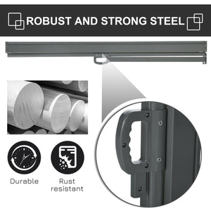 118" x 63" Retractable Side Awning Patio Outdoor Folding Privacy Screen with Resistance to UV Rays & Wind, Black