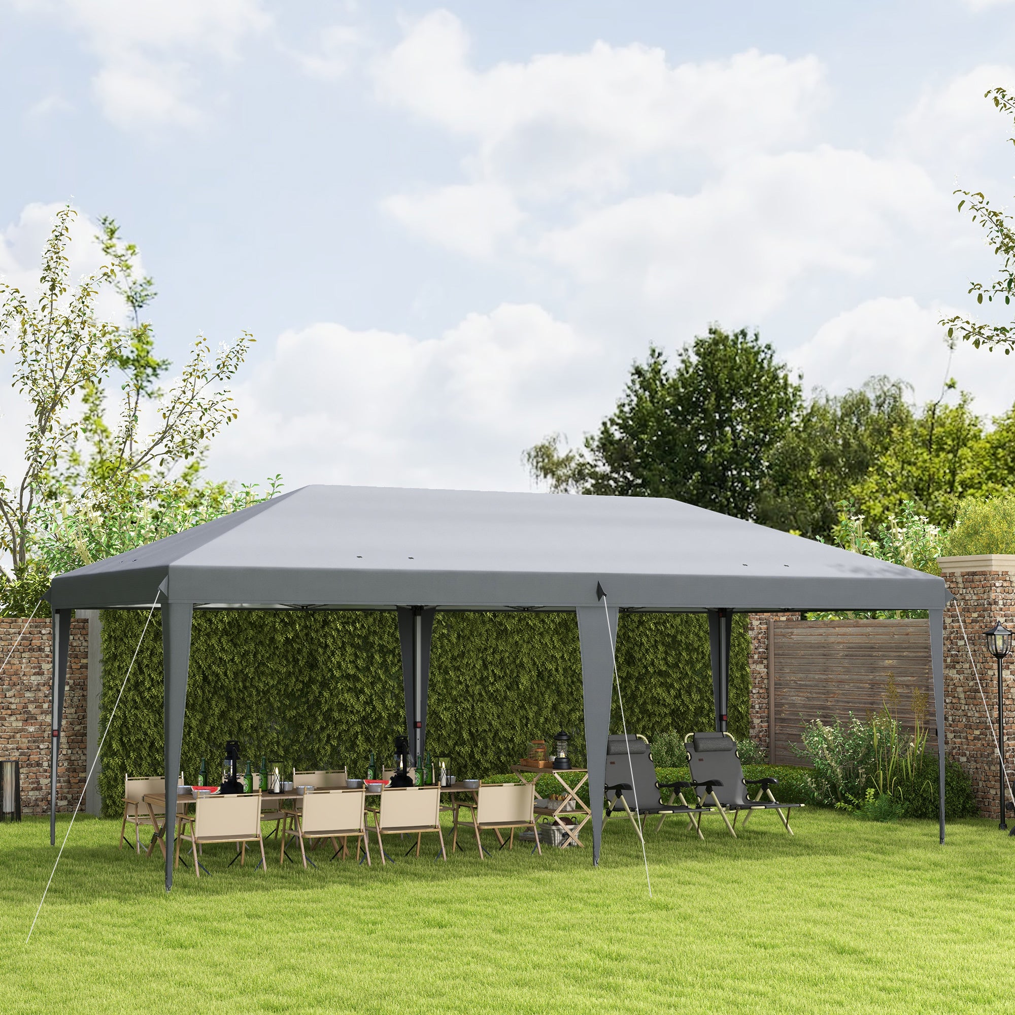 pop up tents 10 x 20 Outsunny Heavy Duty Pop-Up Canopy Tent