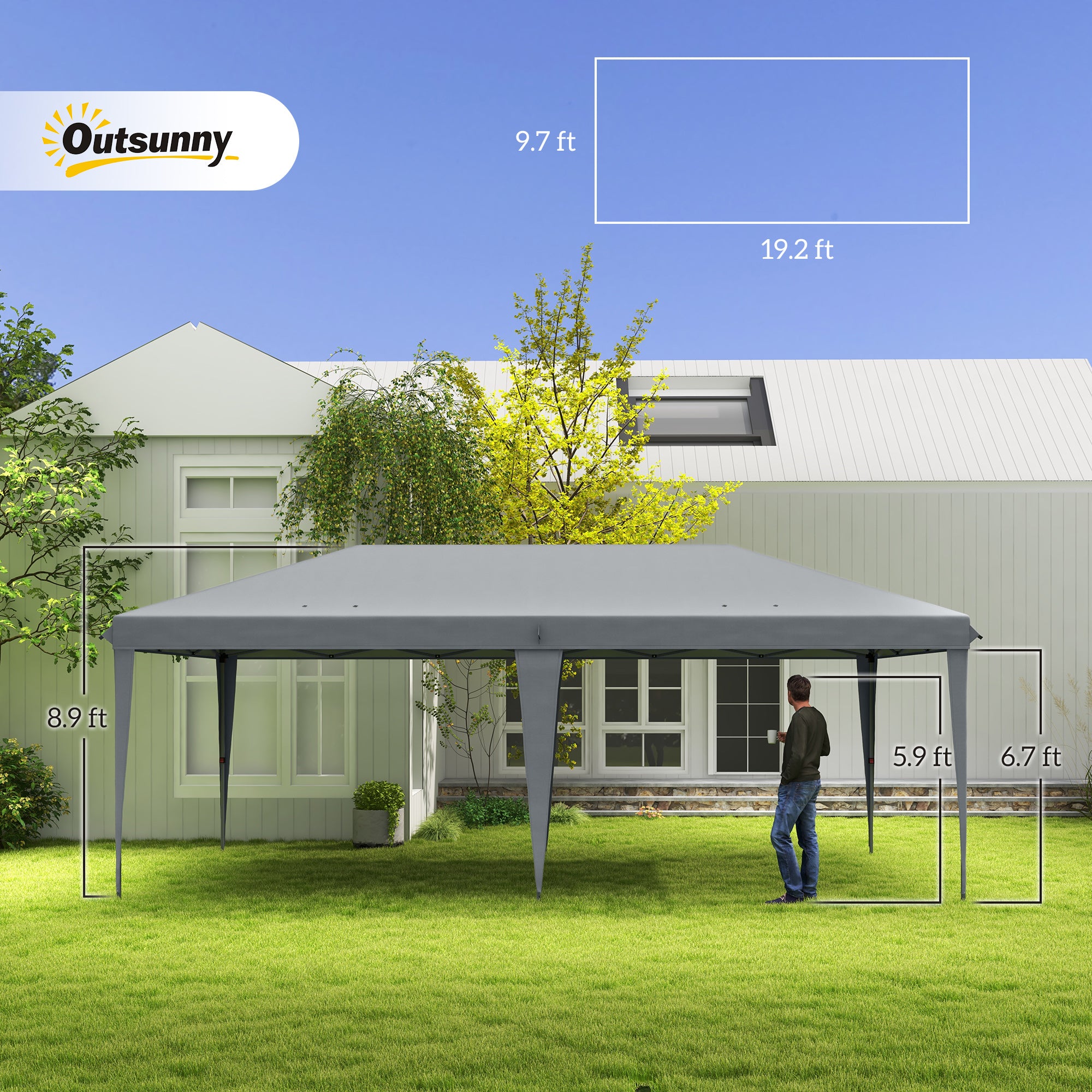 heavy duty tents Outsunny Heavy Duty Pop-Up Canopy Tent