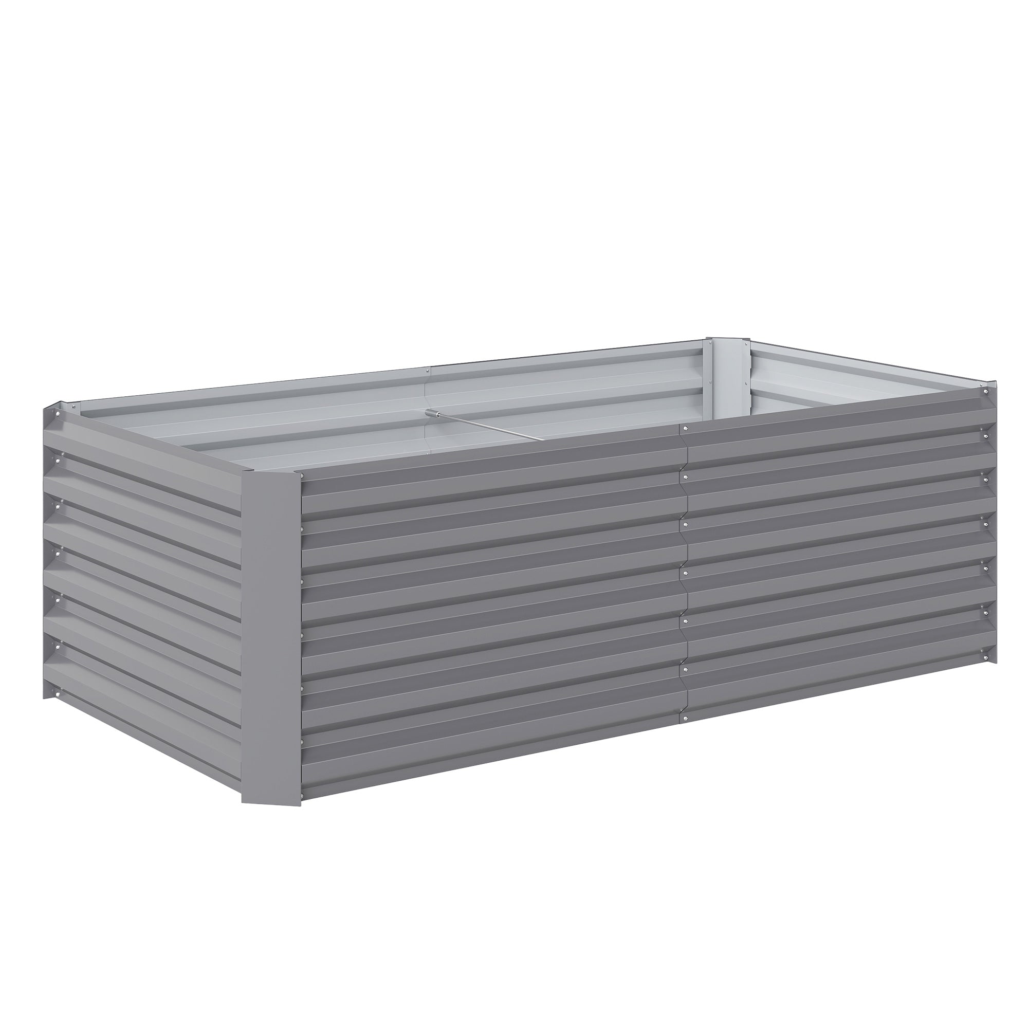 Outsunny 6' x 3' x 2' Galvanized Raised Garden Bed for Vegetables