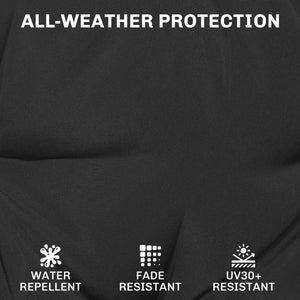 Outdoor Chair Seat Cushions Set of 2, Garden Chair Cushions with 7cm Thick Foam & Ties, Water Repellent and UV Resistant Covers for Patio Furniture 40x40cm, Black