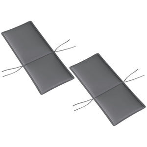 Patio Chair Cushions Set of 2 with Ties and Adjustable Band, UPF50+ Fade Resistant Yarn-Dyed Polyester Outdoor Seat Cushions, High Back Patio Replacement Pads, Dark Grey