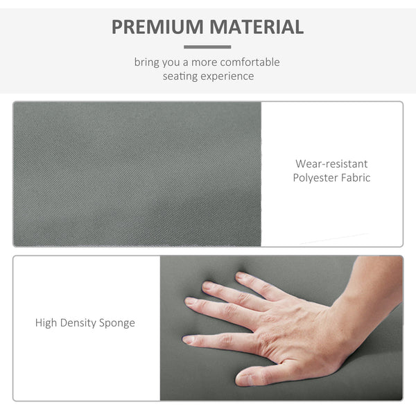 Outdoor Lounge Chair Cushion Set of 2, Non-Slip Chaise Lounge Cushions, Sun Lounger Pads for Indoor Outdoor, 77.2" x 21.7", Dark Grey