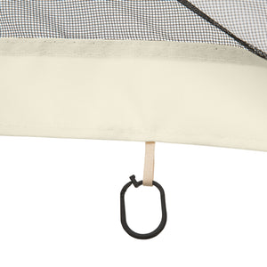 Replacement Mosquito Netting for Gazebo 13' x 13' Black Screen Walls for Canopy with Zippers for Parties and Outdoor Activities, Cream White