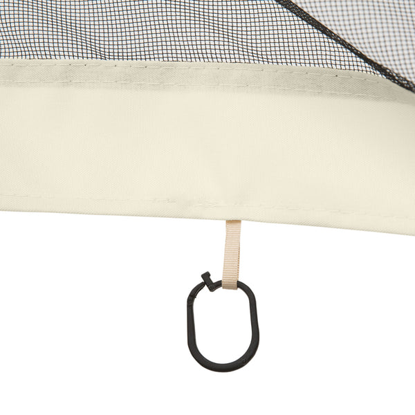Replacement Mosquito Netting for Gazebo 13' x 13' Black Screen Walls for Canopy with Zippers for Parties and Outdoor Activities, Cream White